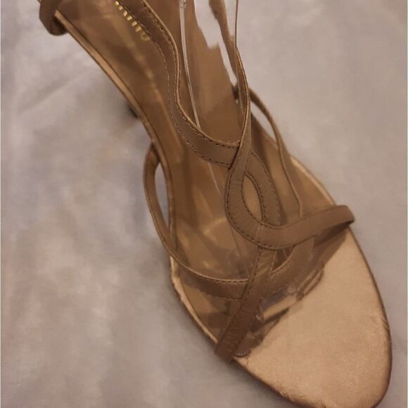 Ann Marino Heels Sandals Leather Silver/Gold - Picture 3 of 13